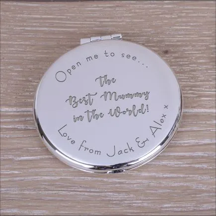 Best . . . in the World Compact Mirror - Silver Plated