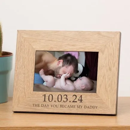 The Day You Became My Daddy Wood Picture Frame (6
