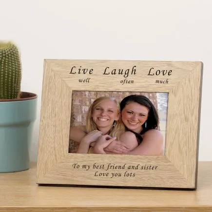 Live well Laugh often Love much Wood Picture Frame (6