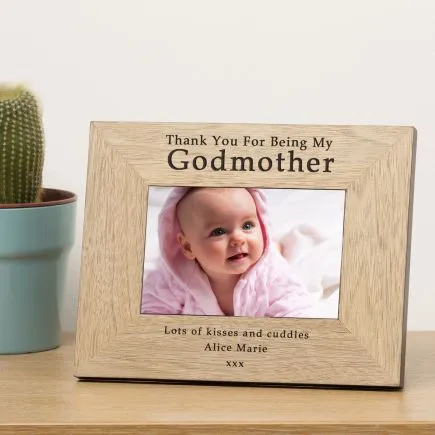 Thank you for being my Godmother Wood Picture Frame (6