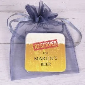 Reserved Beer Set of 4 Coasters