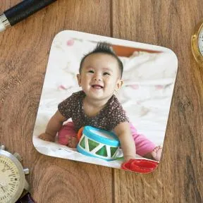Father's Day Photo Upload Coaster Card