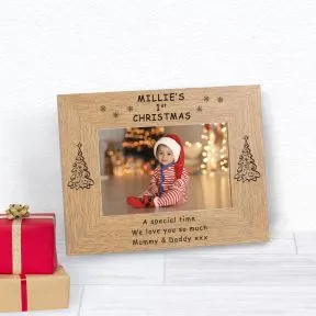 1st Christmas Wood Picture Frame (6