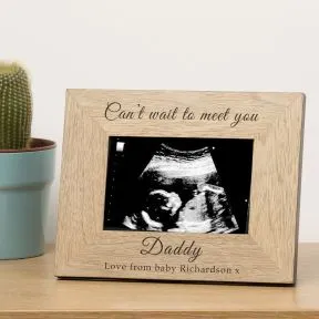 Can't wait to meet you Baby Scan Wood Picture Frame (6