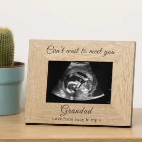Can't wait to meet you Baby Scan Wood Picture Frame (6
