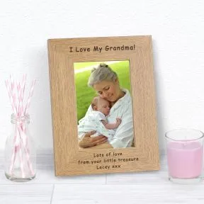 I Love My Grandma! Wood Picture Frame (6