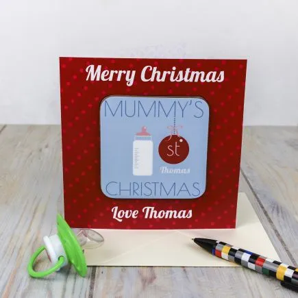 Mummys 1st Christmas Coaster Card