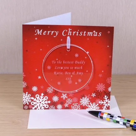 Christmas Card with Round Decoration