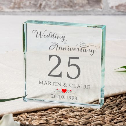 Wedding Anniversary Glass Token