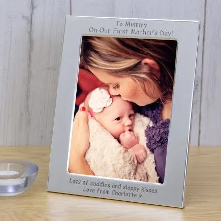 To Mummy On Our First Mother's Day! Silver Plated Picture Frame (6