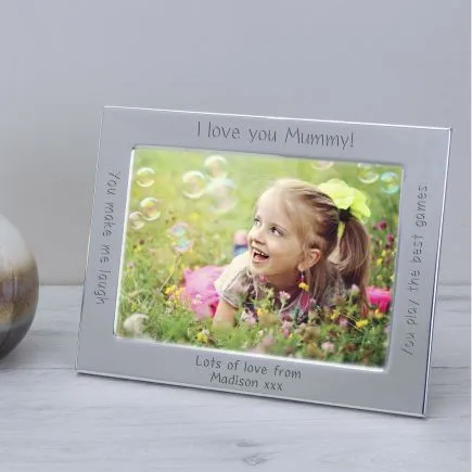 I or We love you Mummy! Silver Plated Picture Frame (6