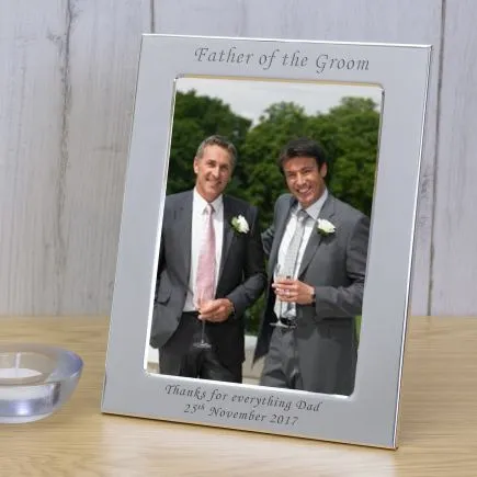 Father of the Groom Silver Plated Picture Frame (6