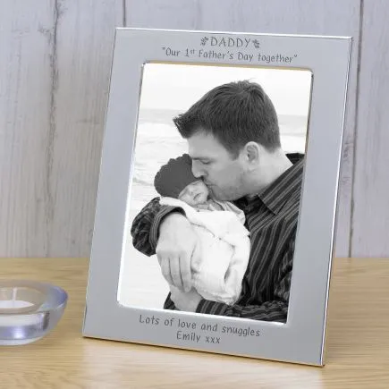 Daddy Our 1st Father's Day together Silver Plated Picture Frame (6