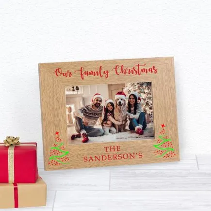 Our Family Christmas Wood Picture Frame (7