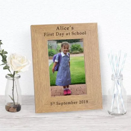 First Day At School Wood Picture Frame (6