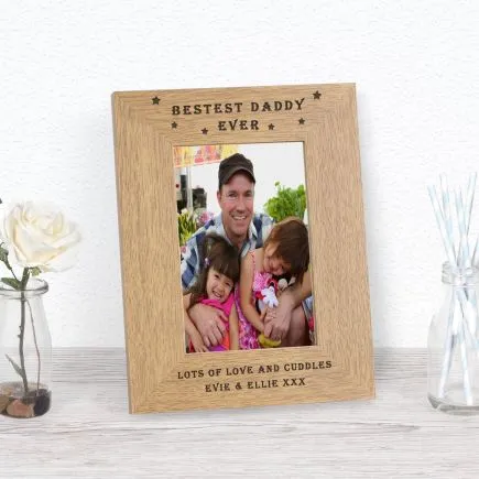 BESTEST DADDY EVER Wood Picture Frame (6