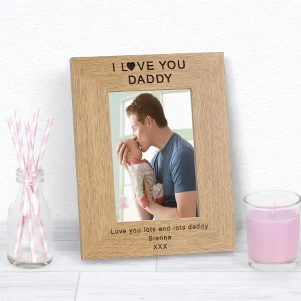I Love You Daddy Wood Picture Frame (6