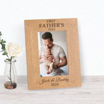 First Fathers Day Wood Picture Frame (6