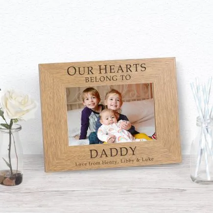 Our Hearts Belong to Daddy Wood Picture Frame (6