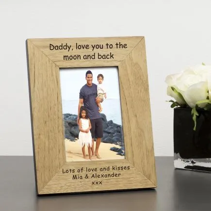 Daddy, Love You to the Moon and Back Wood Picture Frame (6