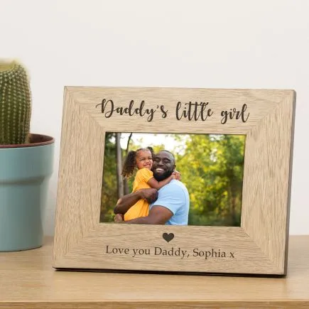 Daddy's little girl or girls Wood Picture Frame (6