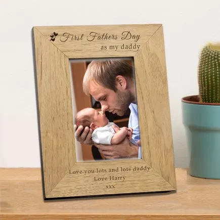 First Father's Day as my Daddy, Grandad etc Wood Picture Frame (6