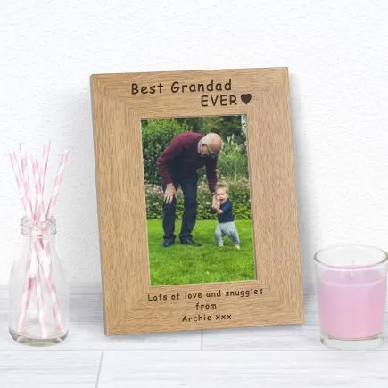 Best Grandad Ever Wood Picture Frame (6