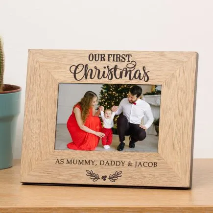 Our First Christmas Wood Picture Frame (6