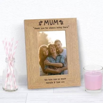 MUM thank you for always being there Wood Picture Frame (6