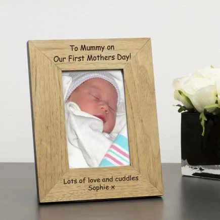 Mummy Our First Mother's Day Wood Picture Frame (6