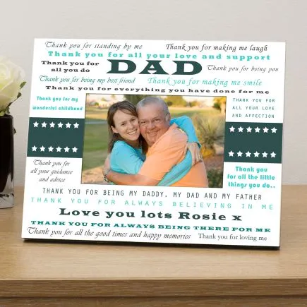 Thank You Dad personalised frame