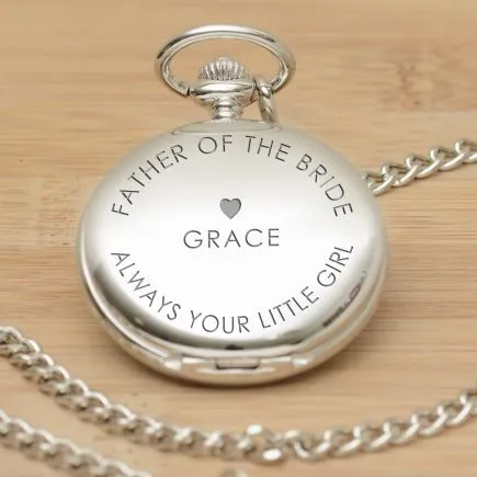 Always Your Little Girl Pocket Watch - Silver Finish