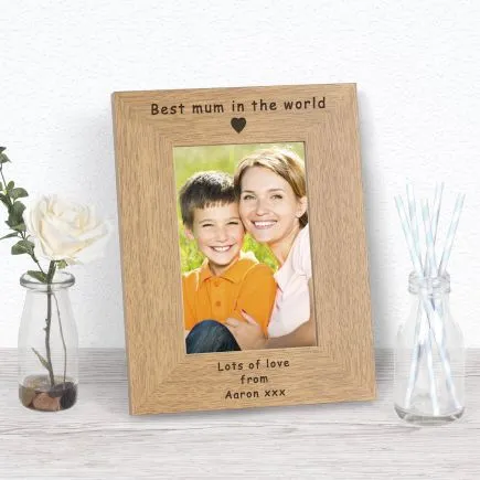 Best mum in the world Wood Picture Frame (6