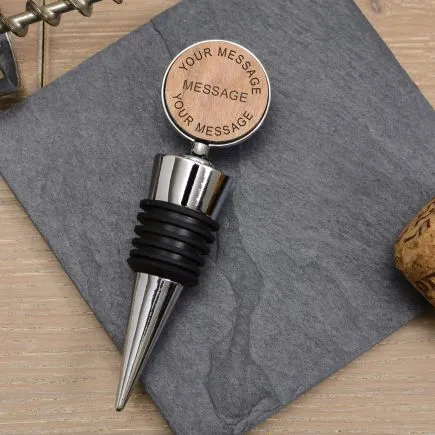 Personalised Bottle Stopper - Cherrywood