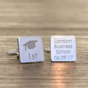 Graduation Cufflinks - Silver Finish