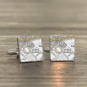 Favourite Place Cufflinks - Silver Finish