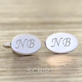 Initials Cufflinks - Silver Finish