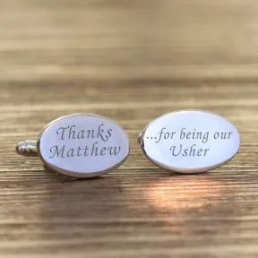 Thanks for being our Usher Cufflinks - Silver Finish