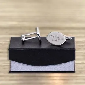 Thanks for being our Usher Cufflinks - Silver Finish