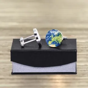 Daddy, Love You To The Moon and Back Cufflinks - Silver Finish