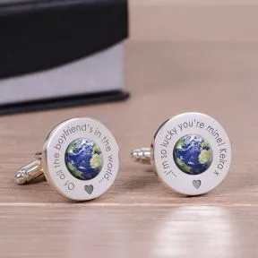 Of all the . . . in the World Cufflinks - Silver Finish