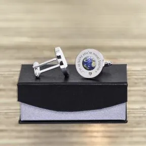Of all the . . . in the World Cufflinks - Silver Finish