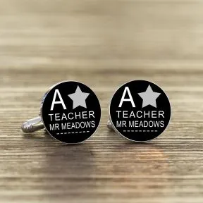 Teacher Cufflinks - Silver Finish