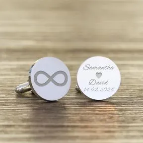 Infinity Cufflinks - Silver Finish