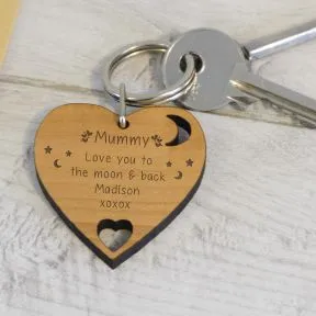 Love You to the Moon and Back Key Ring