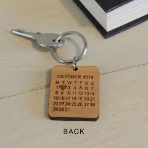 Special Date Photo Upload Key Ring