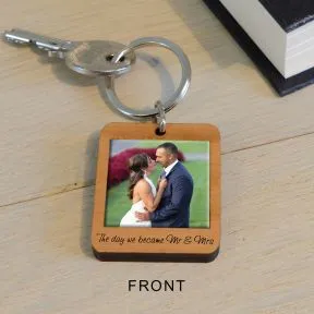The Day We Became Mr & Mrs Photo Upload Key Ring