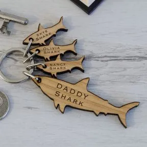 Shark and Baby Shark Key Ring