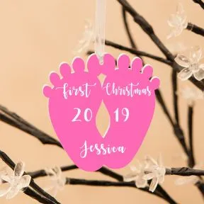 Baby Feet 1st Christmas Decoration