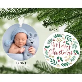 Merry Christmas Photo Upload Decoration